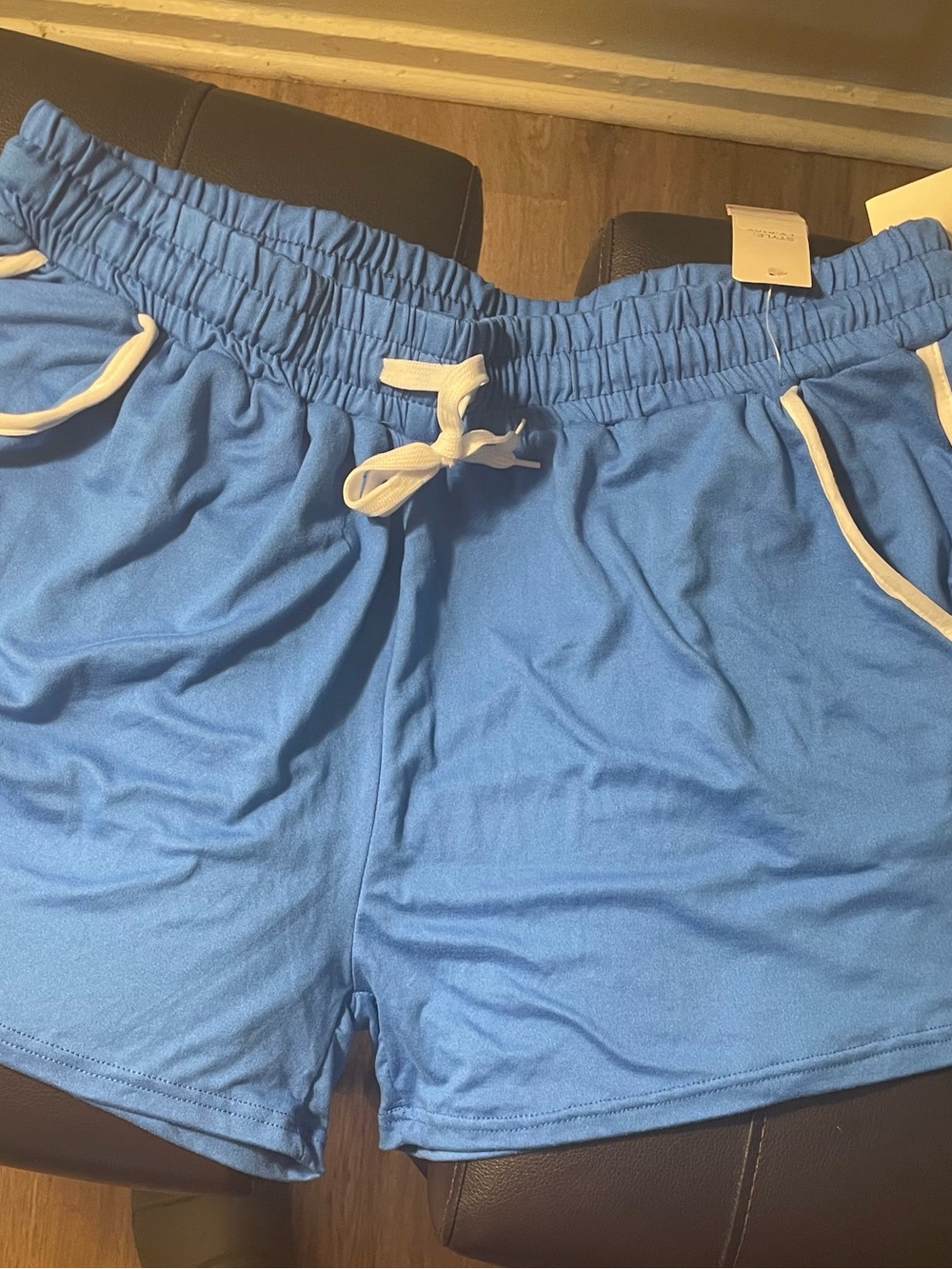 Light Blue Women's Drawstring Lounge Shorts 2X / 3X